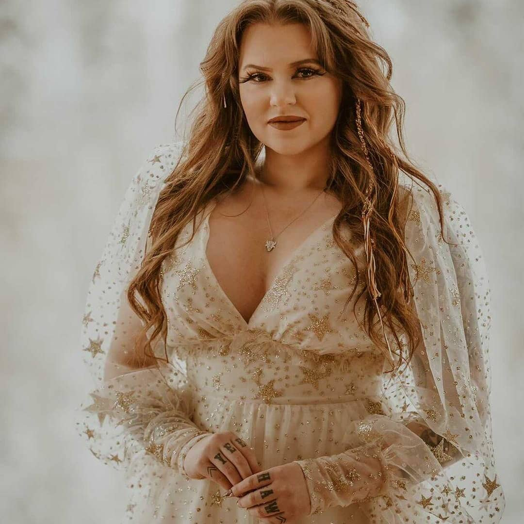 Bohemien maxi Brautkleid mit  V-Ausschnitt