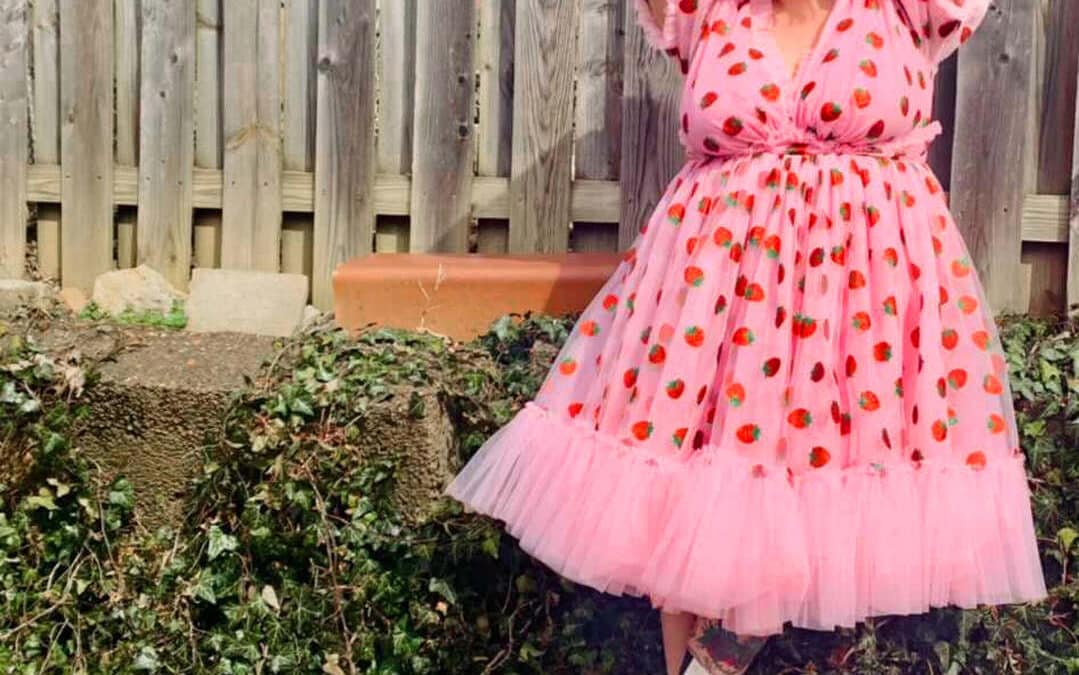 Pink Strawberry Dress Happy Customer Photoshoot